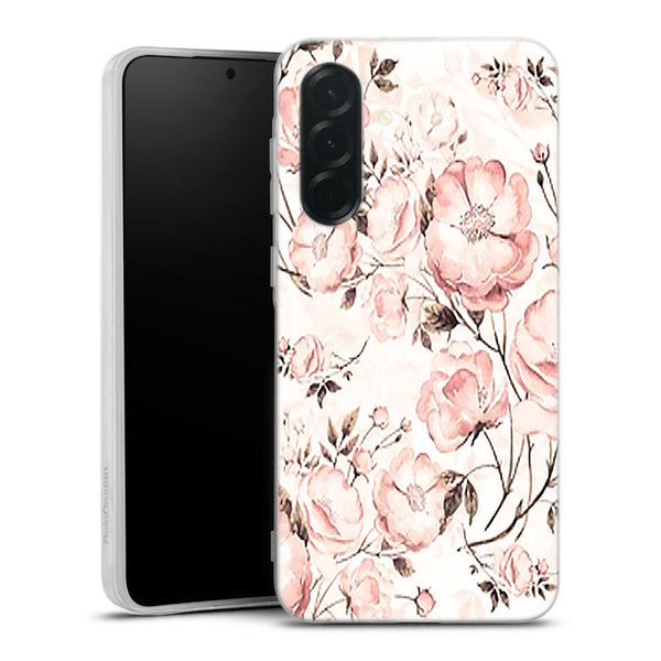 Coque Samsung Galaxy A36 5G Roses et pivoines victoriennes | Housse silicone, antichocs, protection optimale - Motif floral
