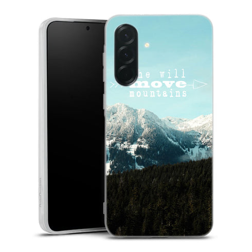 Coque Samsung Galaxy A27 5G She Will Move Mountains | Housse silicone, antichocs, protection optimale - Motif floral