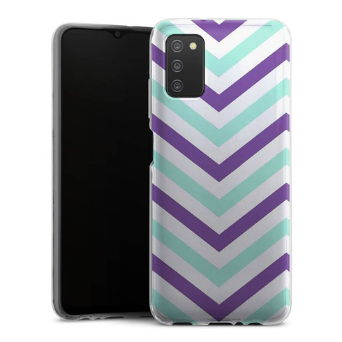 Coque Samsung A03S Chevrons Azteque Violet