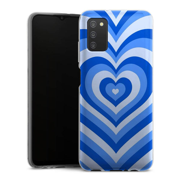 Coque Samsung Galaxy A03S Coeur Bleu