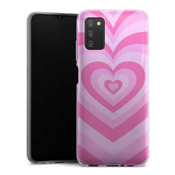 Coque Samsung Galaxy A03S Coeur Rose