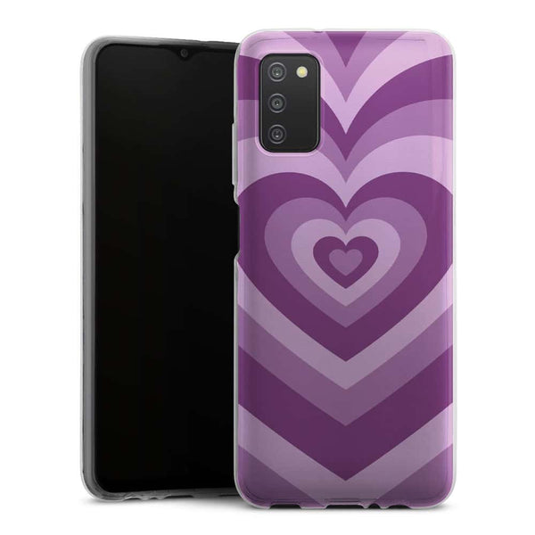 Coque Samsung Galaxy A03S Coeur Violet
