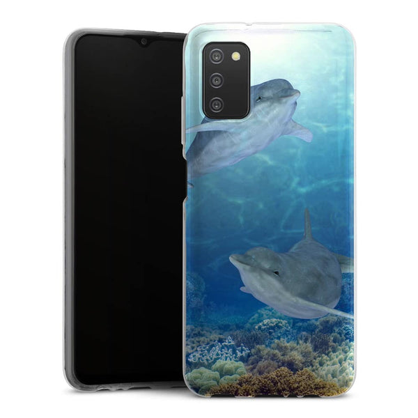 Coque Samsung Galaxy A03S Dauphins Heureux