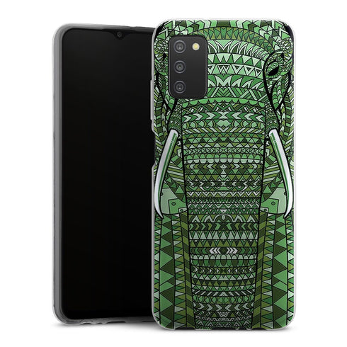 Coque Samsung Galaxy A03S Elephant Vert Azteque