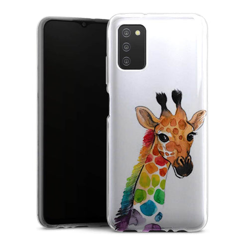 Coque Samsung Galaxy A03S Girafe Mulicouleurs