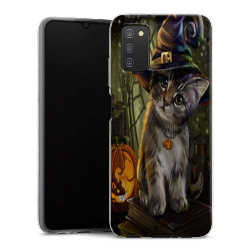 Coque Samsung Galaxy A03S Halloween Cat
