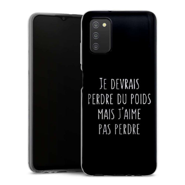 Coque Samsung A03S Je devrai perdre du poids mais je n'aime pas perdre