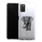 Coque Samsung Galaxy A03S Noir dessin Blanc Elephant