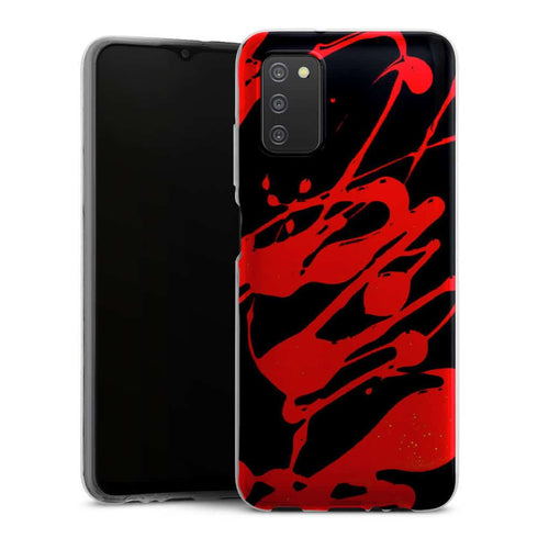 Coque Samsung A03S Paint Slpash Rouge