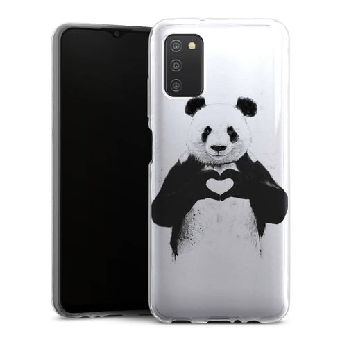 Coque Samsung Galaxy A03S Panda Love