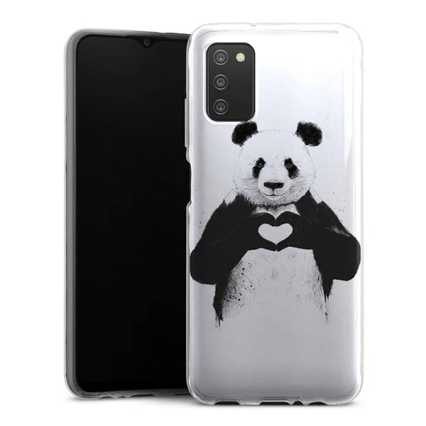 Coque Samsung Galaxy A03S Panda Love