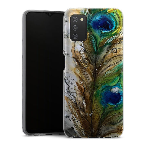 Coque Samsung Galaxy A03S Plume de Paon