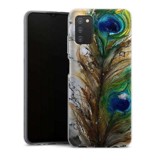 Coque Samsung Galaxy A03S Plume de Paon