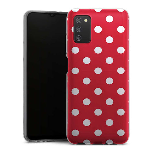Coque Samsung A03S Rouge à Pois