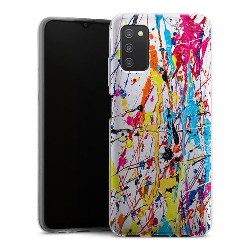 Coque Samsung A03S Splash Paint Arc en ciel