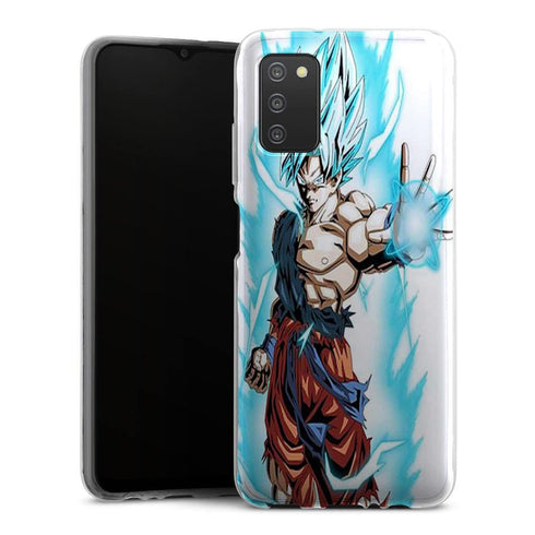 Coque Samsung Galaxy A03S Super Sayan Bleu