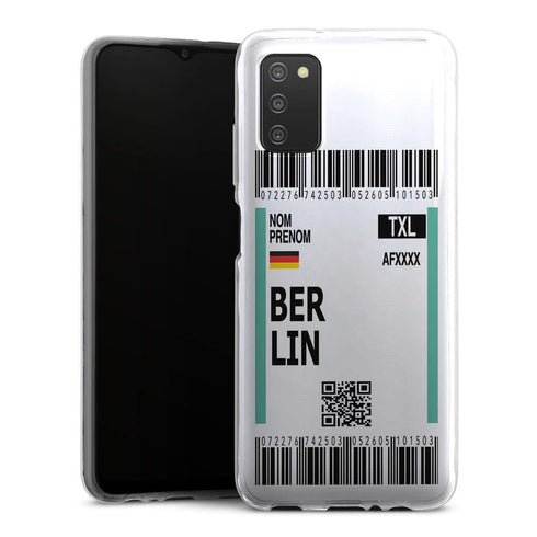 Coque Samsung A03S originale Billet d'avion Berlin Tegel