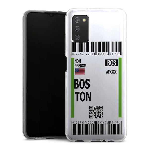 Coque Samsung A03S originale Billet d'avion Boston