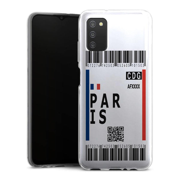 Coque Samsung A03S originale Billet d'avion CDG Paris Charles de Gaulles