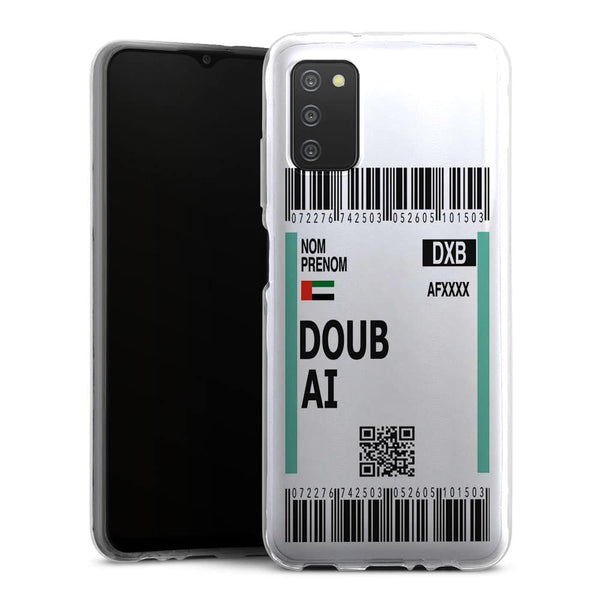Coque Samsung A03S originale Billet d'avion Dubai