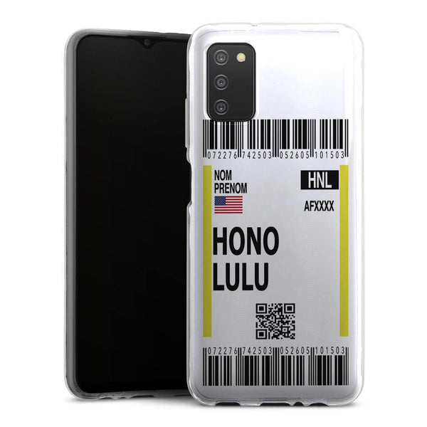 Coque Samsung A03S originale Billet d'avion Honolulu