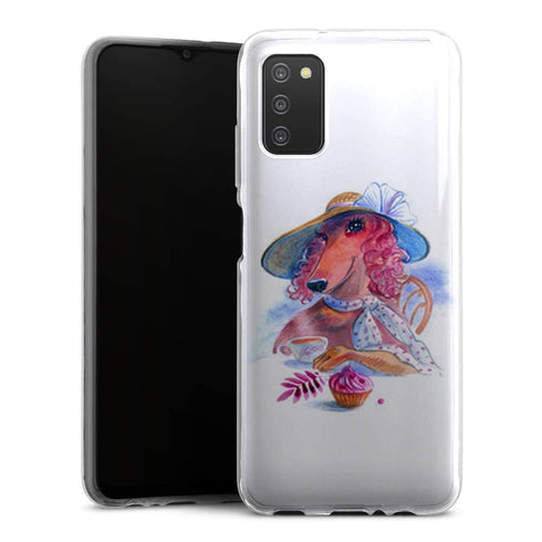 Coque Samsung Galaxy A03S Teckel Cupcake