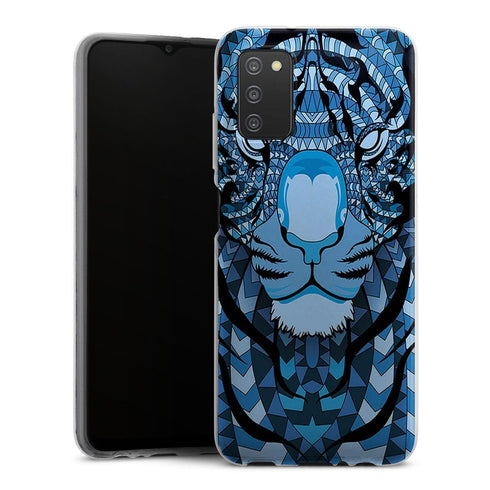Coque Samsung Galaxy A03S Tigre Bleu Aztec