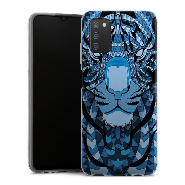 Coque Samsung Galaxy A03S Tigre Bleu Aztec