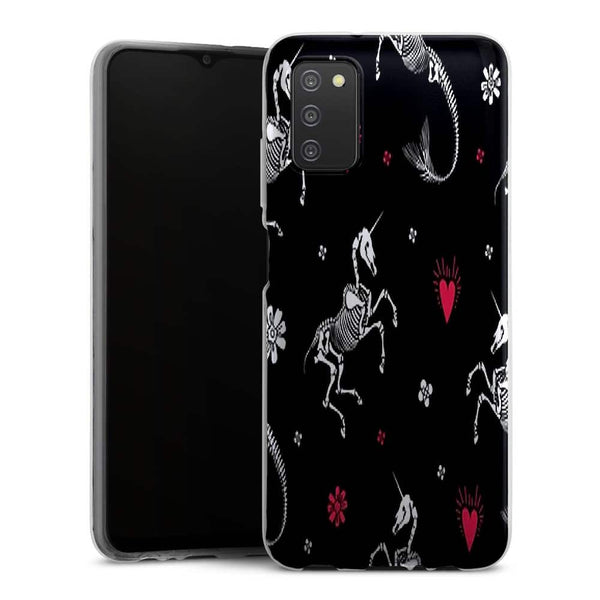 Coque Samsung A03S Licorne Noire Gothique