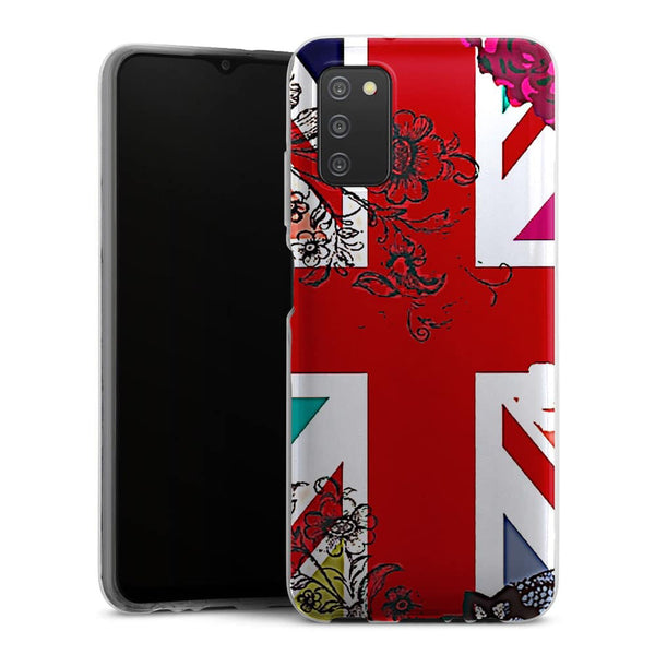 Coque pour Samsung Galaxy A03S Union Jack Flowers