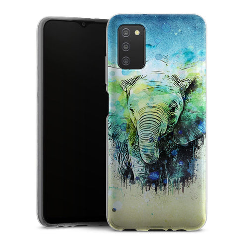 Coque Samsung Galaxy A03S Water Color Elephant