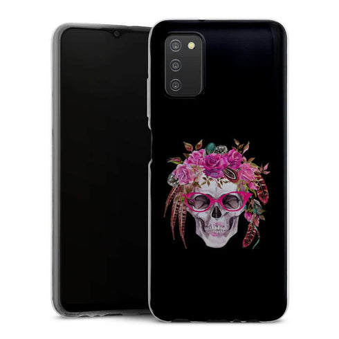 Coque Samsung A03S Watercolor Human Skull