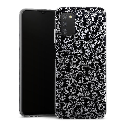 Coque Samsung A03S Black and white swirls