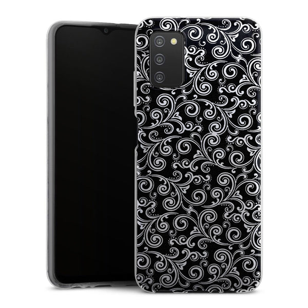 Coque Samsung A03S Black and white swirls