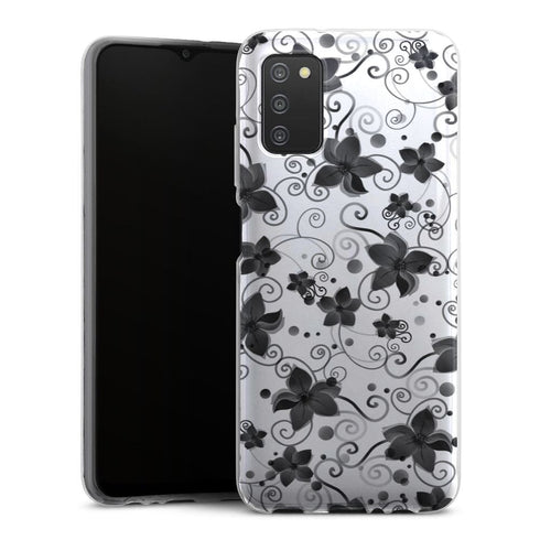 Coque Samsung Galaxy A03S Black Flower