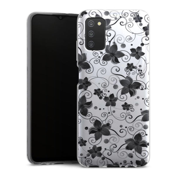 Coque Samsung Galaxy A03S Black Flower