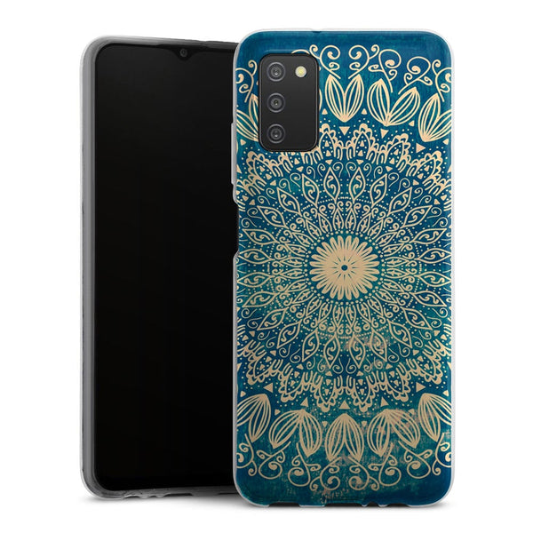 Coque Samsung A03S Blue organic boho mandala