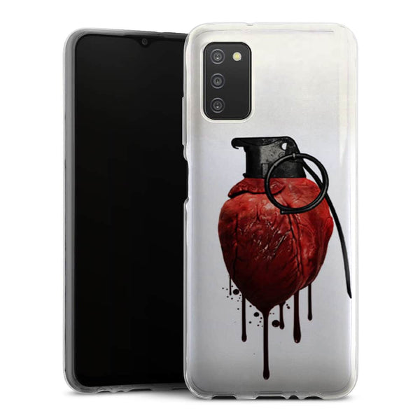 Coque Samsung A03S Coeur Explosif Gothique Romantique