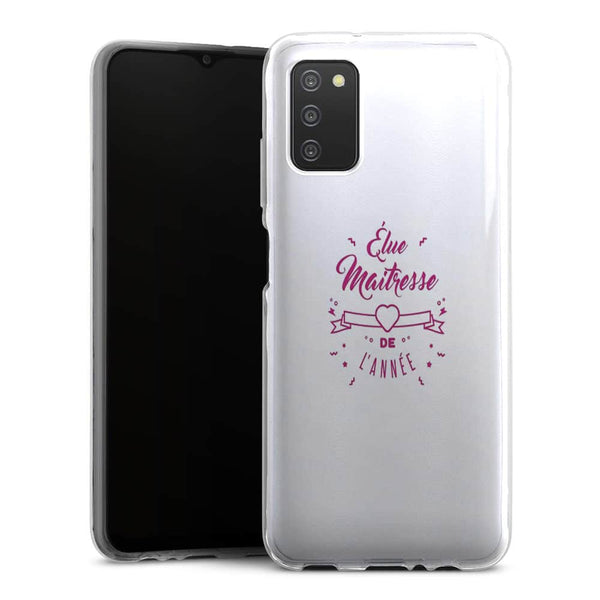 Coque Samsung Galaxy A03S Elue maitresse de l'annee cadeau professeur
