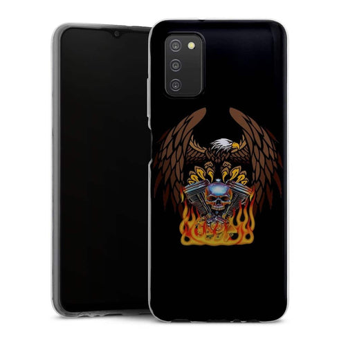 Coque Samsung Galaxy A03S Harley Davidson Skull engine