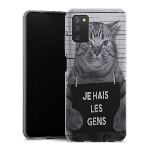 Coque Samsung Galaxy A03S Je Hais le Gens chat en Prison