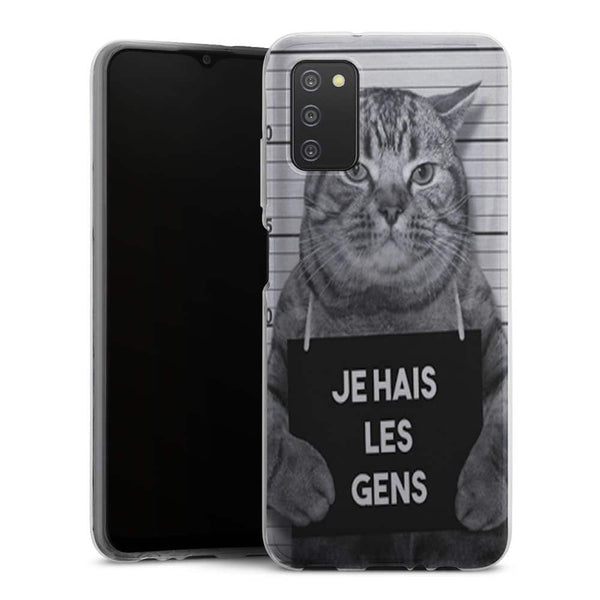 Coque Samsung Galaxy A03S Je Hais le Gens chat en Prison