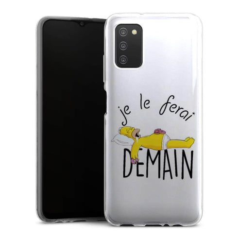 Coque Samsung Galaxy A03S Je le Ferai demain Homer Donuts