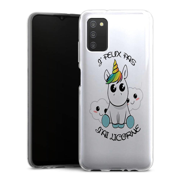 Coque Samsung A03S Je Peux pas j'ai Licorne