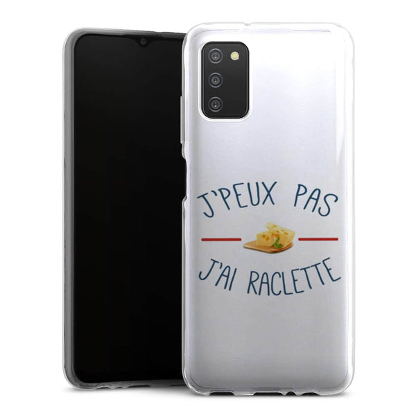 Coque Samsung A03S Je peux pas j'ai raclette