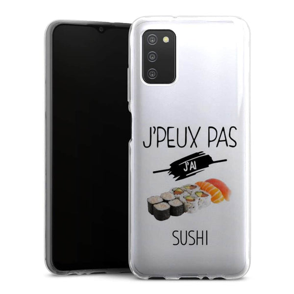 Coque Samsung A03S Je peux pas j'ai Sushi
