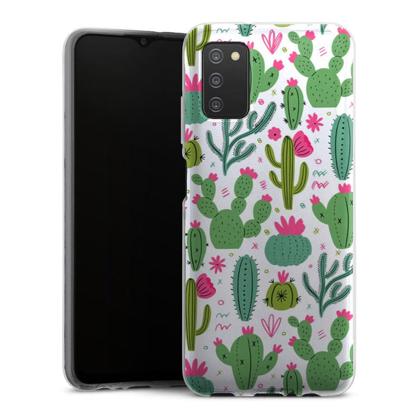 Coque Samsung Galaxy A03S Minimalist pattern With Cactus Plants