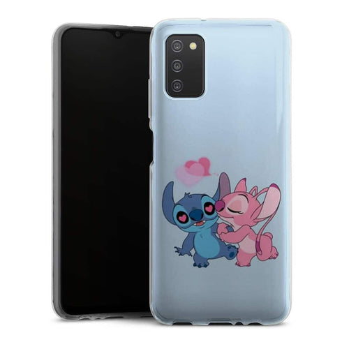 Coque Samsung Galaxy A03S Stitch angel love heart pink