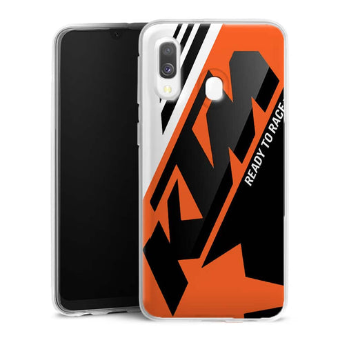 KTM Racing Orange And Black | Coque Samsung J4 2018 | Tpu Antichocs | Etui Silicone Compatible Galaxy SM J400 - MaCoquePerso