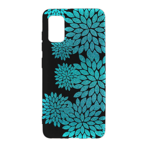 Site pour coque telephone Française Samsung A41 Aqua Glitter Flowers